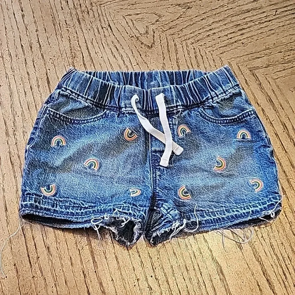 Denim rainbow shorts size 4 Gap Denim
